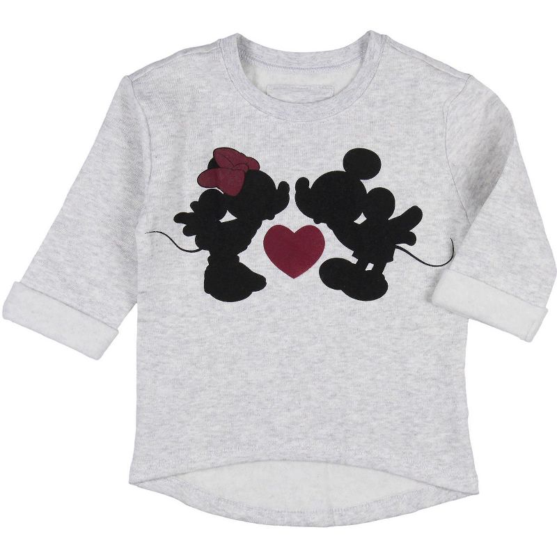 Disney Toddler Girls' Mickey and Minnie Love Light Sweatshirt Pullover Top, 1 of 4