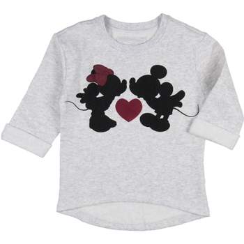 Disney Toddler Girls' Mickey and Minnie Love Light Sweatshirt Pullover Top