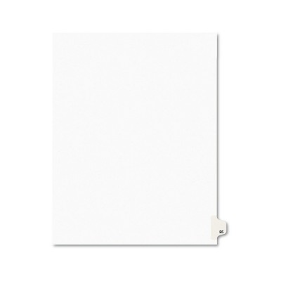 Avery-Style Legal Exhibit Side Tab Divider Title: 25 Letter White 25/Pack 01025