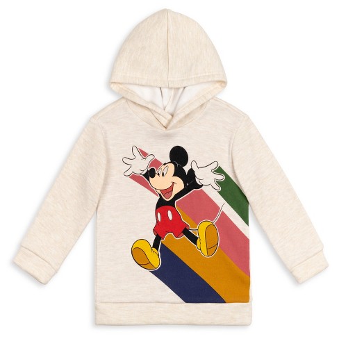 Disney Mickey Mouse Little Boys Fleece Pullover Hoodie Off-white 7 : Target