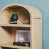 Modern 5 Shelf Open Arched Bookshelf - Black - 3 of 4