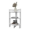 Alilang 15.20 Inch Three-Tier Corner Storage Shelf Unit for Space-Saving Organization-White - 4 of 4