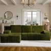 XIZZI Modular Left/Right Chaise Sectional Sofa, Quick-Ship Synthetic Leather or 4 Shimmer Fabric | Zero Assembly | High Density Foam & Pocket Springs - 2 of 4
