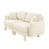 2-Seater Loveseat Sofa with Shell-Arm Design, Cylindrical Fabric Legs & Plush Foam - 4 of 4