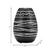 Sagebrook Home 8" Ceramic Vase - Contemporary Black and White Geometric Design Vase For Decorative Table Accent - Stylish Home or Office Decor - 3 of 4