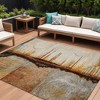HomeRoots 8' X 10' Rust And Charcoal Abstract Washable Indoor Outdoor Area Rug - 2 of 3