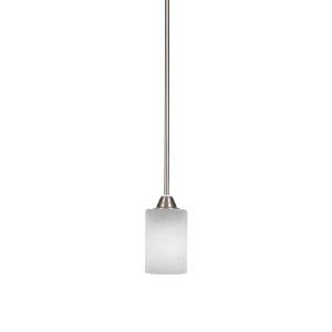 Toltec Lighting Paramount 1 - Light Pendant in  Brushed Nickel with 4" White Muslin Shade - 1 of 1