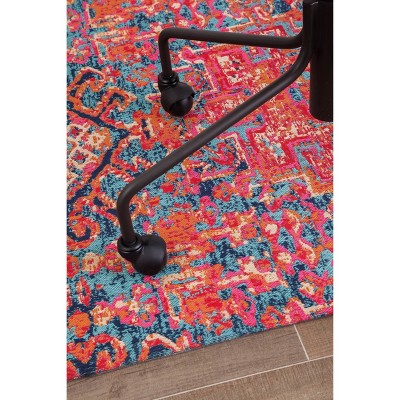 Merida Multicolor Jacquard Polyester Rectangular Chair Mat