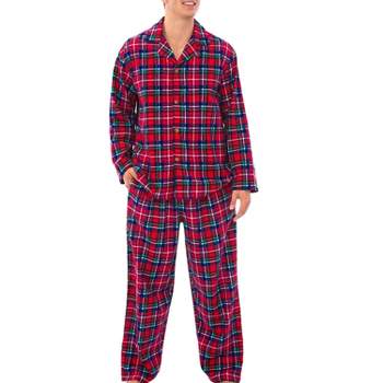 GLOBAL Men's Pajamas Sets 100% Cotton Flannel Sleepwear Long-Sleeve top &  Bottom, Medium at  Men's Clothing store