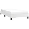 vidaXL Bed Frame White 39.4 in.x74.8 in. Twin Faux Leather - 3 of 4