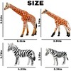 TEMI 20-Piece Safari Animal Figurines Set, Realistic Plastic Elephant, Giraffe, Lion & Tiger Toys for Kids' Gifts and Play - 4 of 4