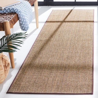 Maximillian Light Brown Wool and Cotton Runner Rug