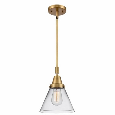 Cone - 1 Light Stem Hung Mini Pendant In Industrial Style-11.13 Inches Tall and 8 Inches Wide