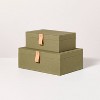 Desk Storage Lidded Fabric Box Green - Hearth & Hand™ with Magnolia - image 3 of 4