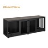 FUFU&GAGA 86.6" Dog Crate Furniture Wooden Dog Kennel with Room Divider and 2 Drawers - 4 of 4
