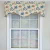RLF Home 100% Cotton Jolly Cornice  Fully lined Windows Rod Pocket Valance 50" x 17"  Cream - 2 of 4