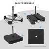 Square Metal Patio Umbrella Base For Garden in Black - 4 of 4
