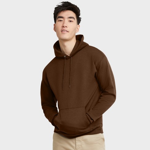 Hanes Ecosmart Men s Fleece Hoodie Army Brown M Target