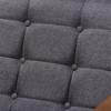 Larsen Walnut Wood Lounge Chair Gray - Baxton Studio: Mid-Century Scandinavian Design, Rubberwood Frame, Biscuit Tufting - 3 of 4