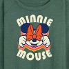 Women's - Disney - Minnie Mouse Repeat Lightweight French Terry Wide Neck Long Sleeve Shirt - 2 of 4