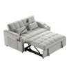 Lycvki Versatile Adjustable Velvet Pull-Out Sleeper Sofa Bed and Side Pockets - 3 of 4