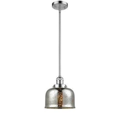 Bell - 1 Light Stem Hung Mini Pendant In Industrial Style-10 Inches Tall and 8 Inches Wide