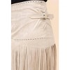 Women's Studded Suede Fringed Midi Skirt - Blue B - 4 of 4