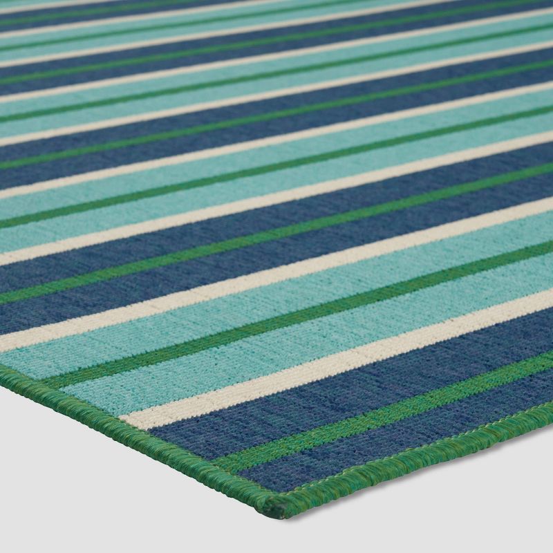 5' x 8' Ellis Geometric Outdoor Rug Blue/Green - Christopher Knight Home, 3 of 7