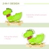 Mshliw 2-in-1 Baby Rocking Dinosaur with Wheels, Plush Ride-On Stroller Toy with Music, Rolling Rocker Chair for Toddlers 18–36 Months, Halloween gift - 3 of 4