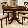 HOMES: Inside + Out Round Table Top with Pedestal Dining Table Wood/Brown Cherry: 4-Seater, Traditional Style, Non-Extendable - 3 of 4