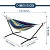 Nasitip Double Hammock with Steel Stand & Carry Bag,2-Person Hammock Bed,Brazilian-Style,450lb Capacity - 4 of 4
