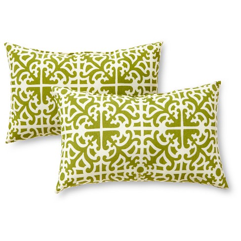 Lime green best sale outdoor lumbar pillows