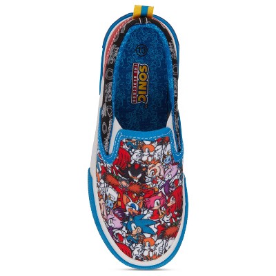 Мужские кроссовки Sonic the Hedgehog Boys Sonic the Hedgehog Sneakers - Sonic Slip On Canvas Sneakers - Sonic, Tails, Knuckles and Shadow Athletic Sneakers (Blue, 3) — фото 3