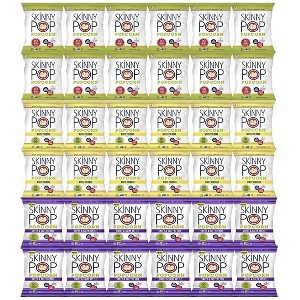 36 PACK Skinny Popcorn Variety Pack Gluten Free Snacks For Kids-Popcorn Bags With Kettle, White Cheddar & Original Flavors - 1 of 1
