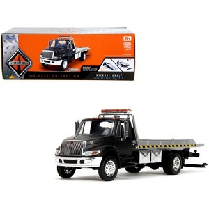 International DuraStar 4400 Flatbed Tow Truck Matt Black 1/24 Diecast Model Car by Jada - 1 of 4