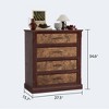 4 Drawer Dresser for Bedroom, Farmhouse Tall Chest of Drawers - 2 of 4