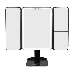 Impressions Vanity Flex Mini Trifold LED Makeup Mirror With Stand - 1 of 4
