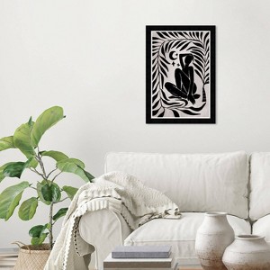 Wynwood Studio 15" x 21" Astral Moonlight Framed Wall Art Print Black: Modern Digital Art, Vertical Orientation - 1 of 4