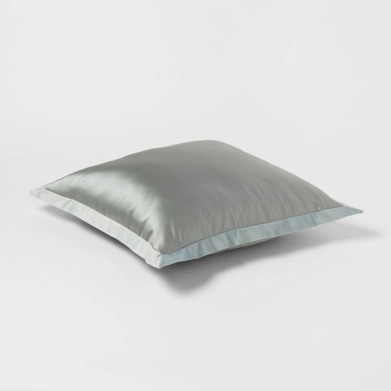 24"x24" Luxe Euro Sateen with Velvet Trim Decorative Pillow - Threshold™, 4 of 6