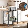Kitchen Microwave Cart,Microwave Stand with Wheels,Coffee Bar Table Station,4-Tier - 3 of 4