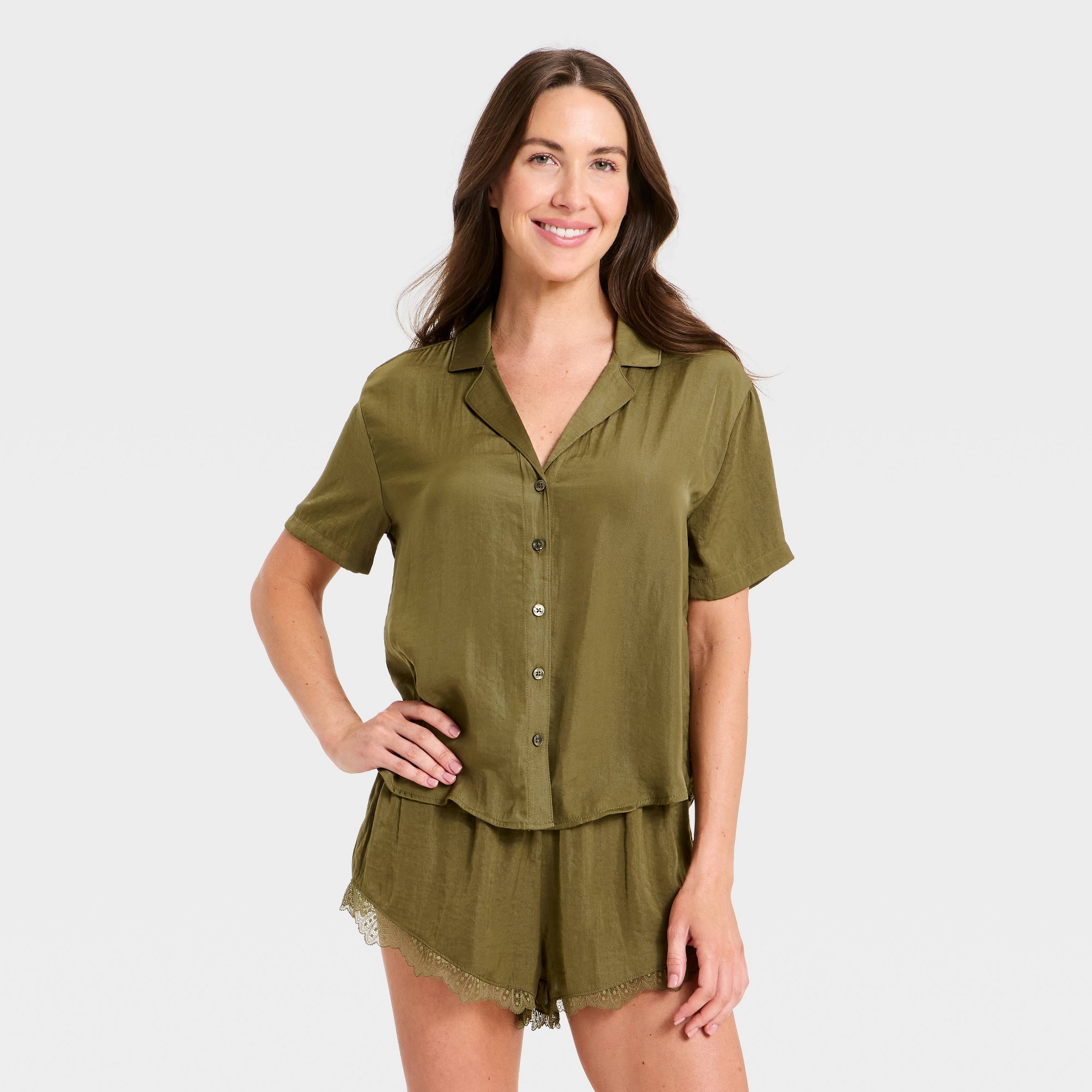 Women's Luxury Collection Pajama Set - Olive Green M
