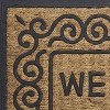 Kate Aurora Welcome Scroll Designed Coir Bristled Outdoor All Season Welcome Mat With Rubber Trim - 18"x30" - 2 of 4