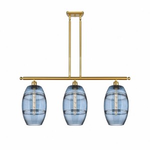Vaz - 3 Light Stem Hung Island In Industrial Style-10.38 Inches Tall and 36 Inches Wide - 1 of 1