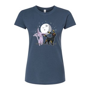 Women's - Pokémon - Celestial Espeon And Umbreon Fitted Graphic T-Shirt - 1 of 3