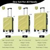 FURNIinspire Bag And Luggage Sets Travel Luggage Set Suitcase Set, 3 Piece Hard Shell Suitcases, Lightweight Suitcase, Tea Green, 11.4"*20.1"*29.1" - 4 of 4