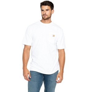 Carhartt Men's Loose Fit Heavyweight Logo Pocket Work T-Shirt - K87WHT - 1 of 4