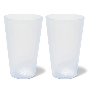 Silipint: Silicone Pint Glasses: 2 Pack Icicle -16oz Reusable Unbreakable Cups - 1 of 4