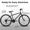 INFURNIC Bicycles 26 Inch Mountain Bike 21-Speed Carbon Steel Frame Dual V-Brakes for Teens and Adults, Black, 69.57"*27"*39" - 3 of 4