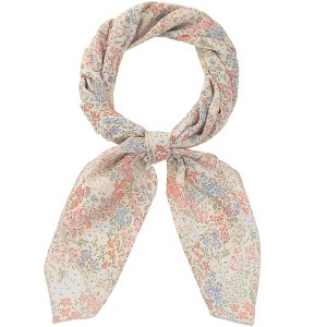 Allegra K Women's Chiffon Floral Print Square Scarves Kerchief Neck Scarf Neckerchief - 1 of 4