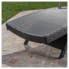 Salem Set of 2 Brown Wicker Adjustable Chaise Lounge with Arms - Brown and White Stripe - Christopher Knight Home - 4 of 4